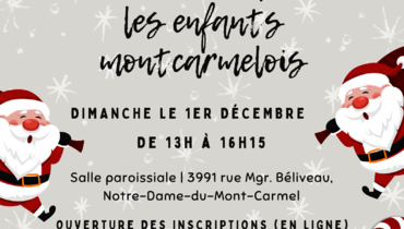 Fête de Noël pour les enfants montcarmelois 