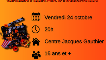 Cinéma en plein air d'halloween