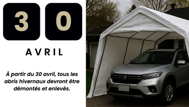 Abri d'hiver pour automobiles (abri tempo)
