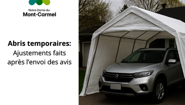 Abri d'hiver pour automobiles (abri tempo)